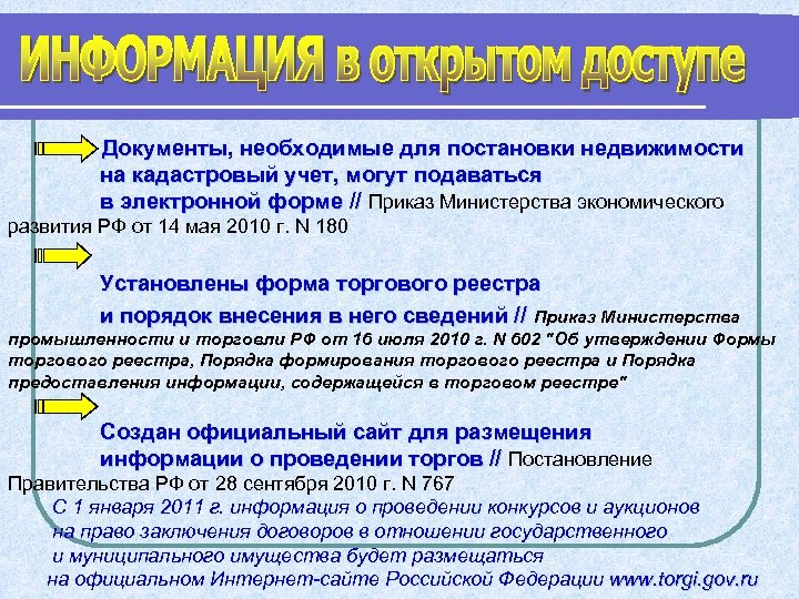  Документы, необходимые для постановки недвижимости на кадастровый учет, могут подаваться в электронной форме