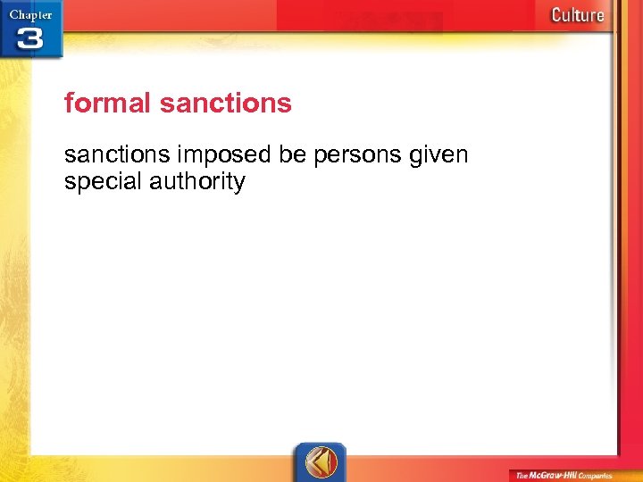 formal sanctions imposed be persons given special authority 