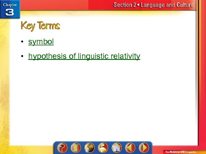  • symbol • hypothesis of linguistic relativity 