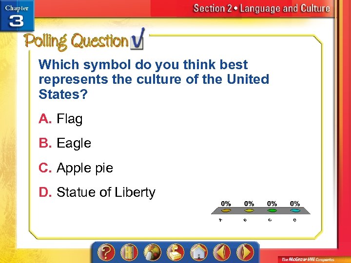 Which symbol do you think best represents the culture of the United States? A.