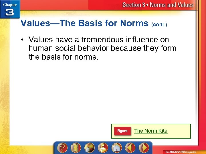 Values—The Basis for Norms (cont. ) • Values have a tremendous influence on human