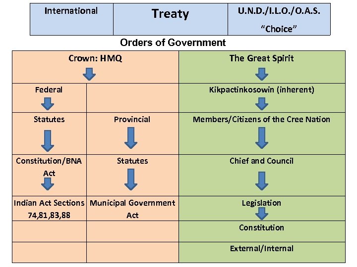 International U. N. D. /I. L. O. /O. A. S. Treaty “Choice” Orders of