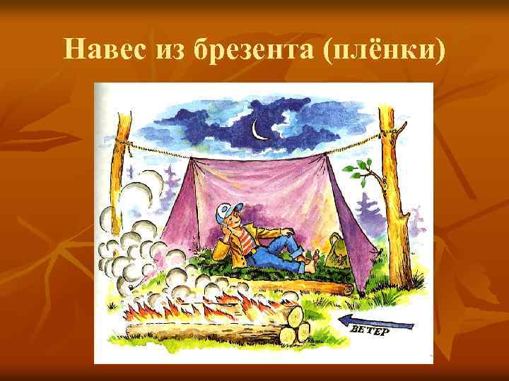 Навес из брезента (плёнки) 