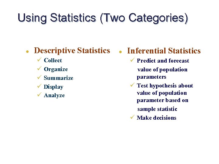 Introduction And Descriptive Statistics What Is Statistics