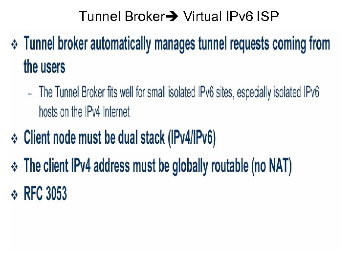 Tunnel Broker Virtual IPv 6 ISP 