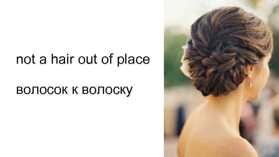 not a hair out of place волосок к волоску 