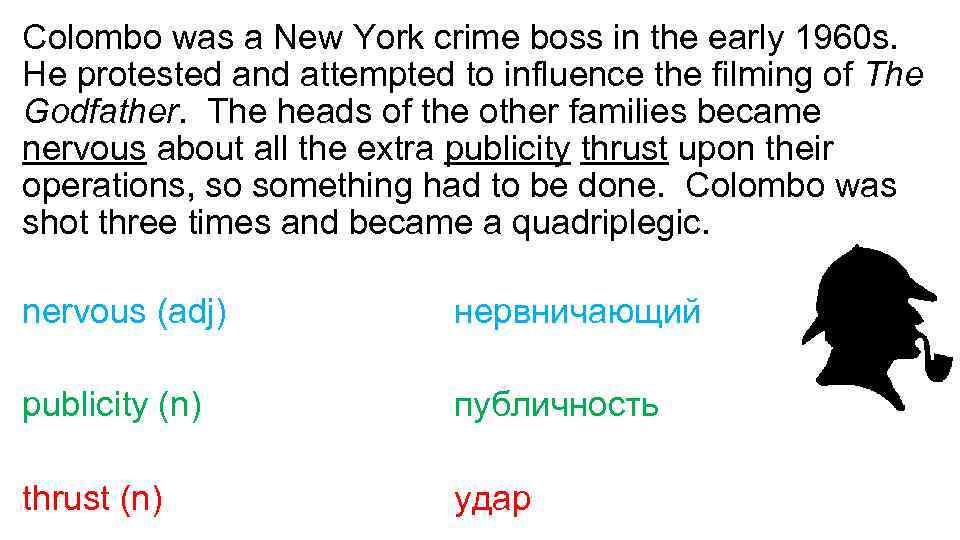 Colombo was a New York crime boss in the early 1960 s. He protested