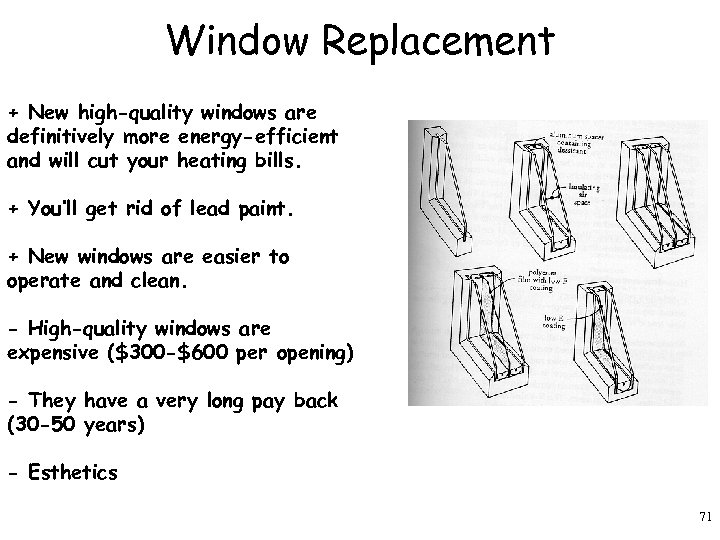 Window Replacement + New high-quality windows are definitively more energy-efficient and will cut your