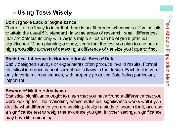 Tests Wisely Statistical Inference Is Not Valid for All Sets of Data Badly designed