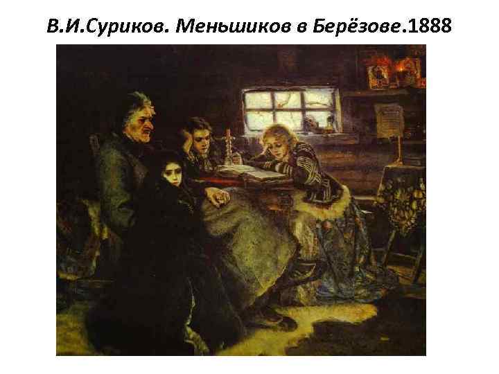 В. И. Суриков. Меньшиков в Берёзове. 1888 