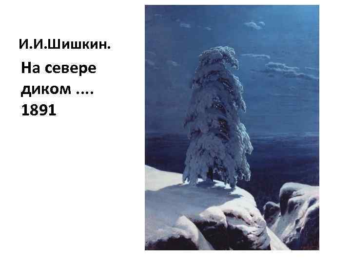 И. И. Шишкин. На севере диком. . 1891 