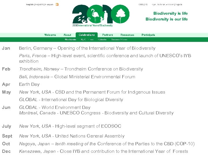 Biodiversity is life Biodiversity is our life Jan Berlin, Germany – Opening of the