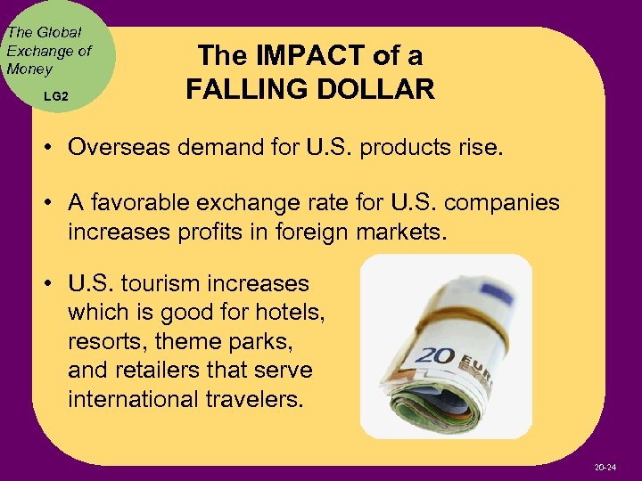 The Global Exchange of Money LG 2 The IMPACT of a FALLING DOLLAR •