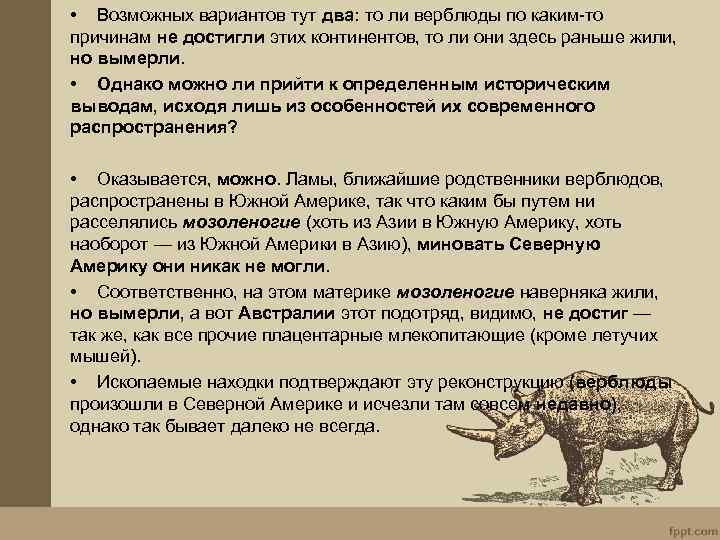  • Возможных вариантов тут два: то ли верблюды по каким-то причинам не достигли