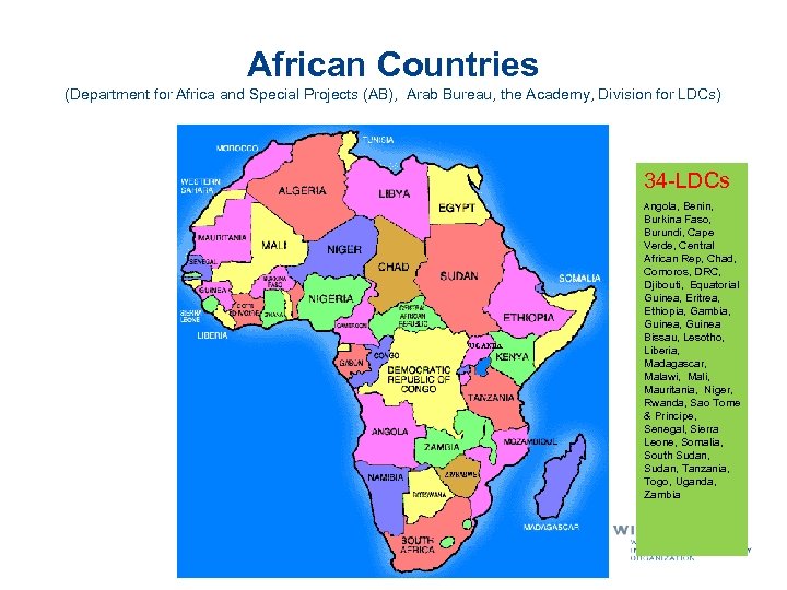 African Countries (Department for Africa and Special Projects (AB), Arab Bureau, the Academy, Division