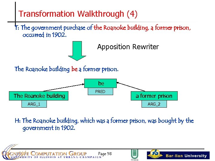 Transformation Walkthrough (4) T: The government purchase of the Roanoke building, a former prison,