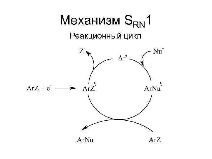 Механизм SRN 1 Реакционный цикл 