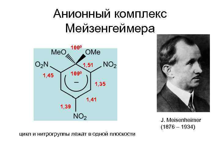 Анионный комплекс Мейзенгеймера 1000 1, 51 1, 45 1090 1, 35 1, 41 1,