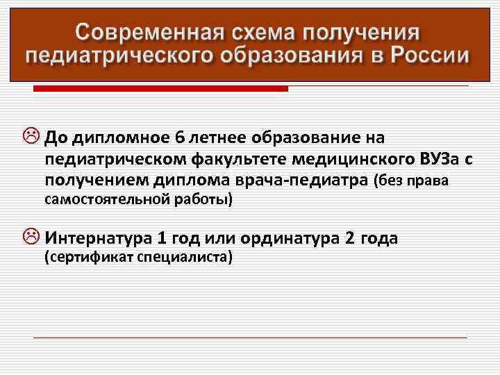  До дипломное 6 летнее образование на педиатрическом факультете медицинского ВУЗа с получением диплома