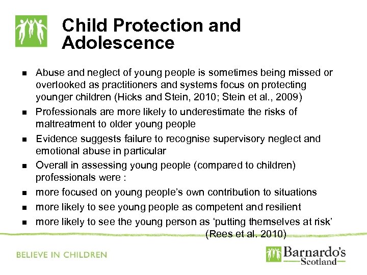 Child Protection and Adolescence n n n n Abuse and neglect of young people