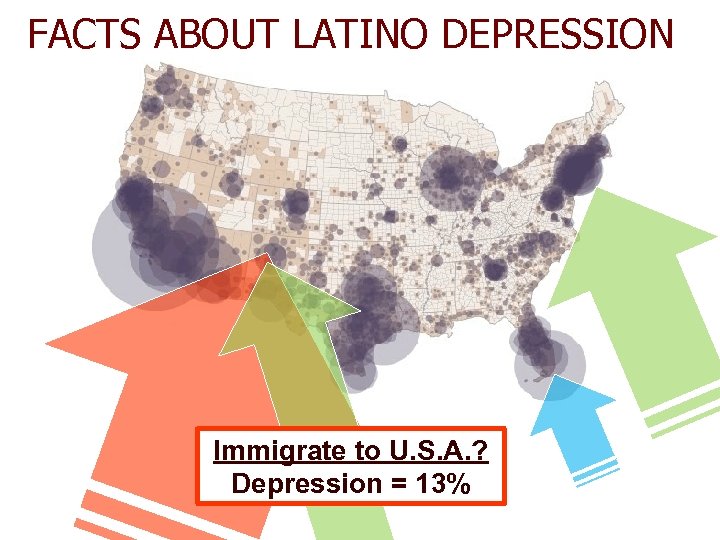 FACTS ABOUT LATINO DEPRESSION Immigrate to U. S. A. ? Depression = 13% 