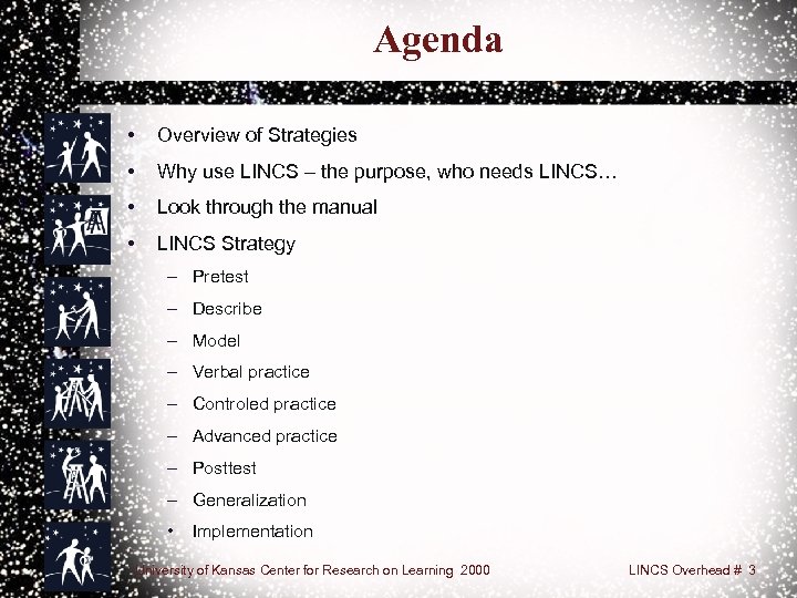 Agenda • Overview of Strategies • Why use LINCS – the purpose, who needs