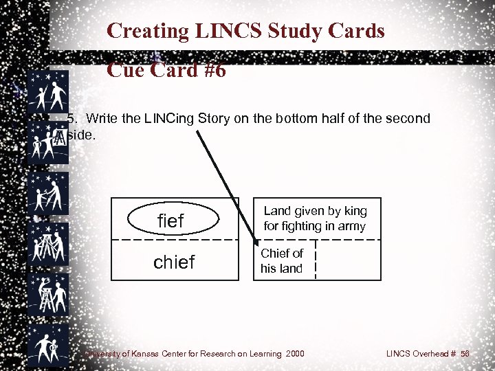 Creating LINCS Study Cards Cue Card #6 5. Write the LINCing Story on the