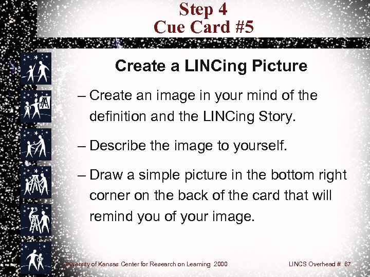 Step 4 Cue Card #5 Create a LINCing Picture – Create an image in