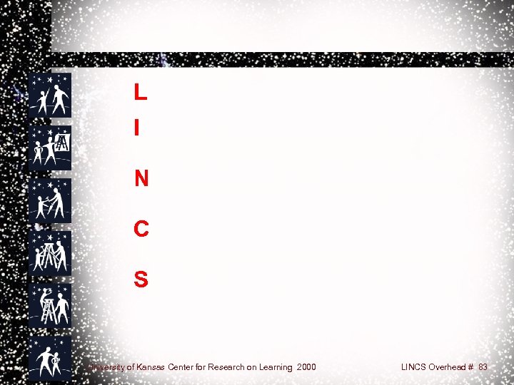 L I N C S University of Kansas Center for Research on Learning 2000