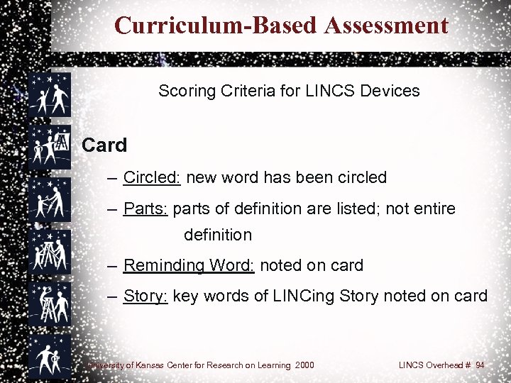 Curriculum-Based Assessment Scoring Criteria for LINCS Devices Card – Circled: new word has been