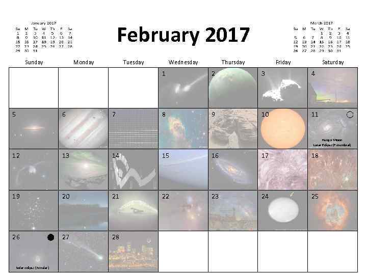 February 2017 Sunday Monday Tuesday Wednesday Thursday Friday Saturday 1 5 6 7 2