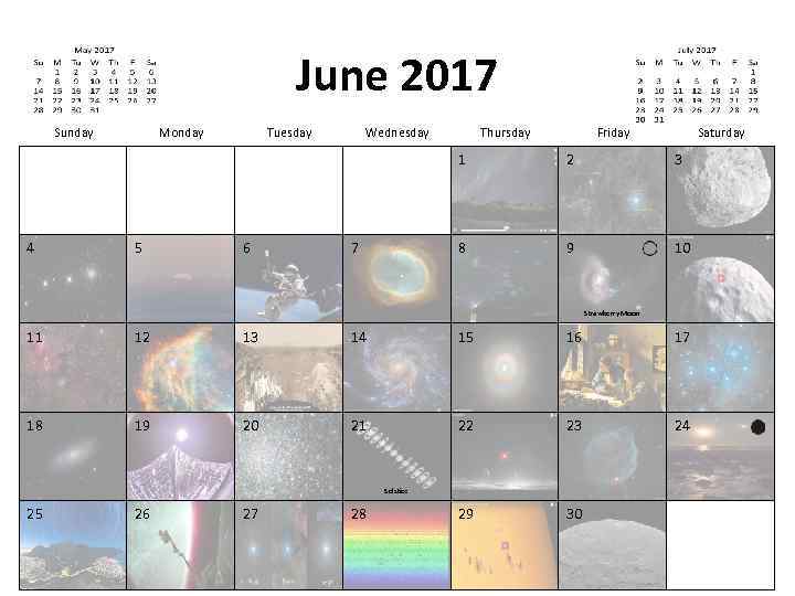 June 2017 Sunday Monday Tuesday Wednesday Thursday Friday Saturday 1 4 5 6 3