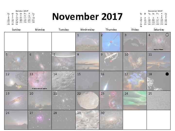 November 2017 Sunday Monday Tuesday Wednesday 1 Thursday 2 Friday 3 Saturday 4 Beaver