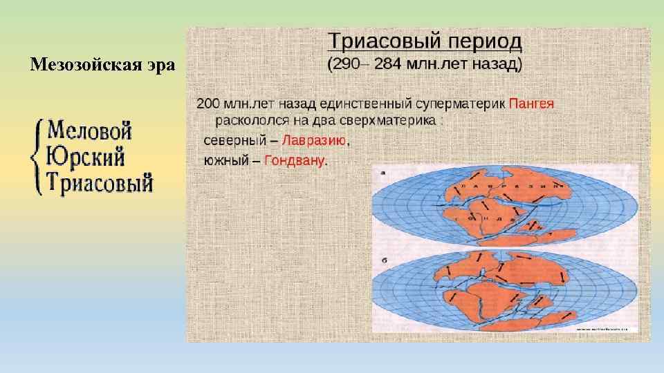 Мезозойская эра 