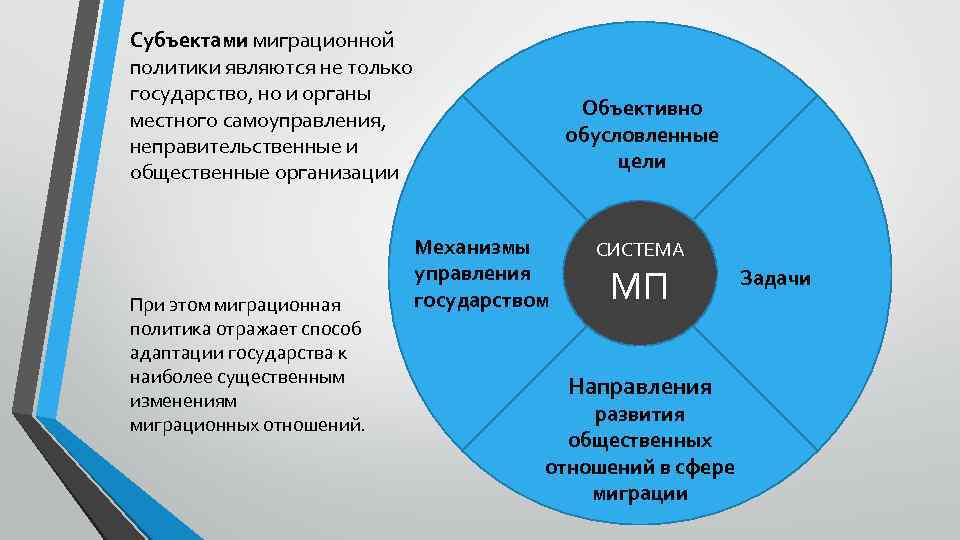 Субъектами миграционной политики являются не только государство, но и органы местного самоуправления, неправительственные и