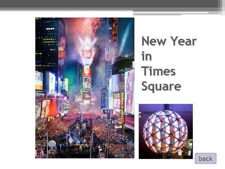 New Year in Times Square back 
