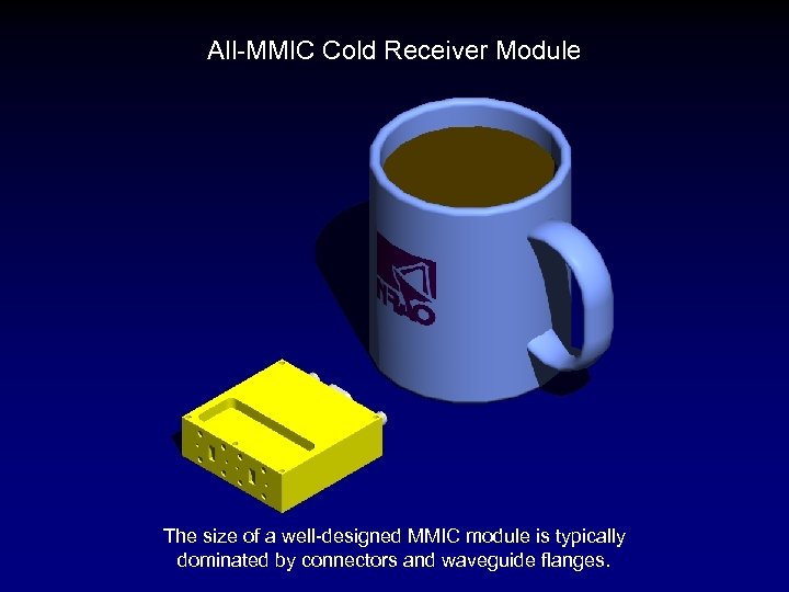 All-MMIC Cold Receiver Module The size of a well-designed MMIC module is typically dominated