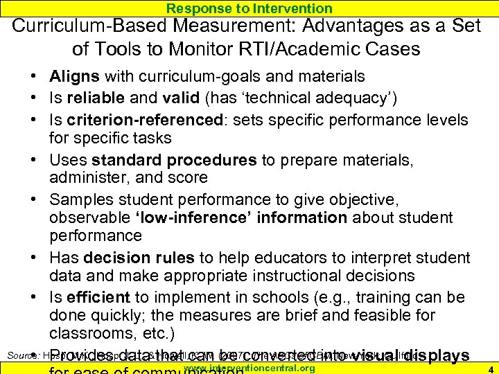 Response To Intervention Curriculum-Based Measurement Special Educators