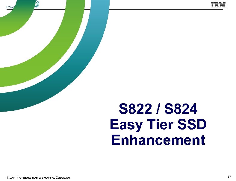 S 822 / S 824 Easy Tier SSD Enhancement © 2014 International Business Machines