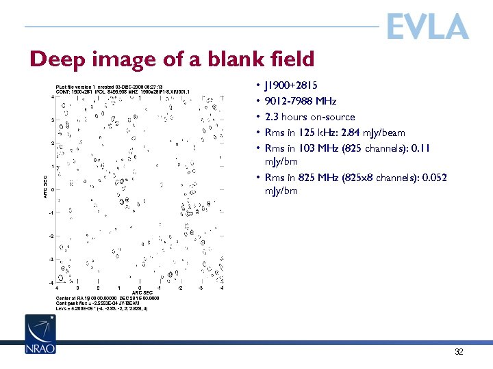 Deep image of a blank field • • • J 1900+2815 9012 -7988 MHz