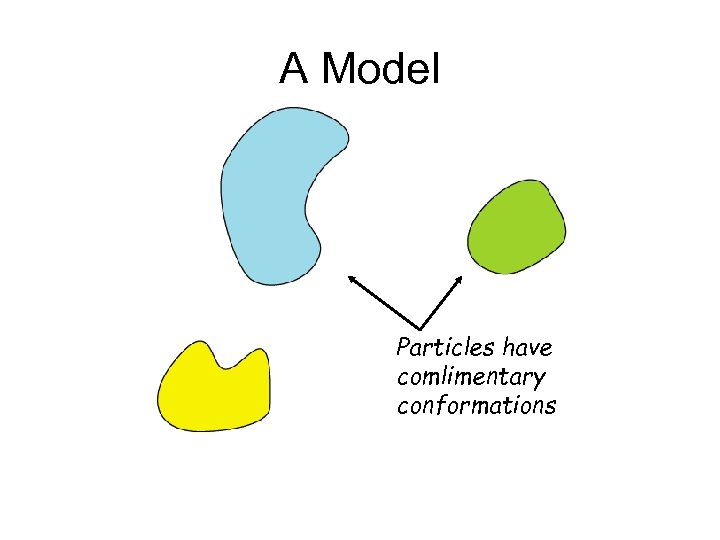 A Model Particles have comlimentary conformations 