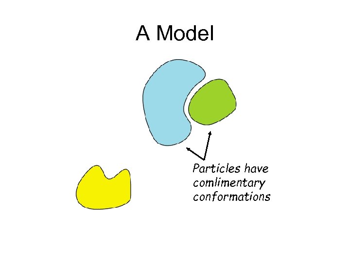 A Model Particles have comlimentary conformations 