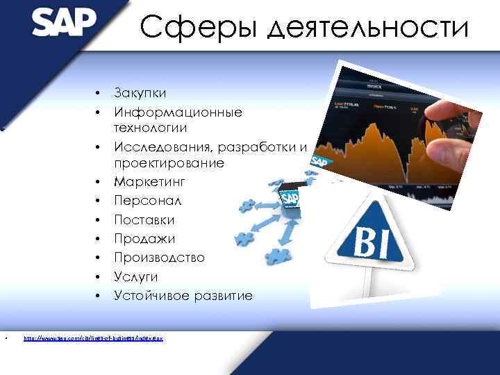 Сферы деятельности • • • Закупки Информационные технологии Исследования, разработки и проектирование Маркетинг Персонал