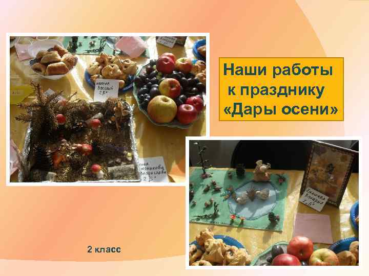 Наши работы к празднику «Дары осени» 2 класс 