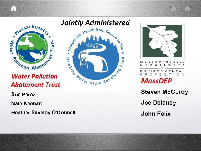 Jointly Administered Water Pollution Abatement Trust Mass. DEP Sue Perez Steven Mc. Curdy Nate