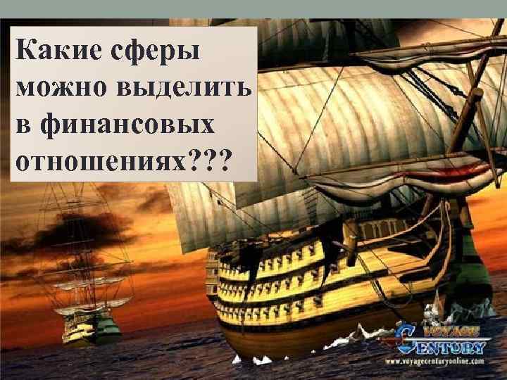 Какие сферы можно выделить в финансовых отношениях? ? ? 