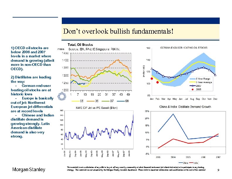 Don’t overlook bullish fundamentals! 1) OECD oil stocks are below 2006 and 2007 levels