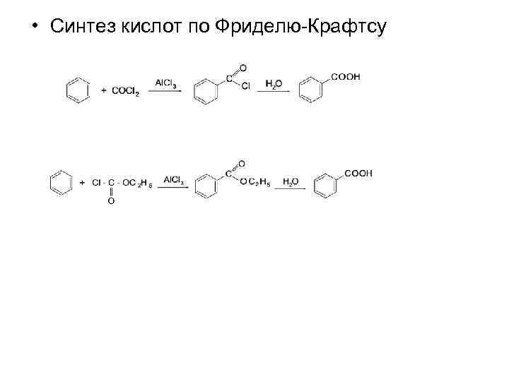  • Синтез кислот по Фриделю-Крафтсу 