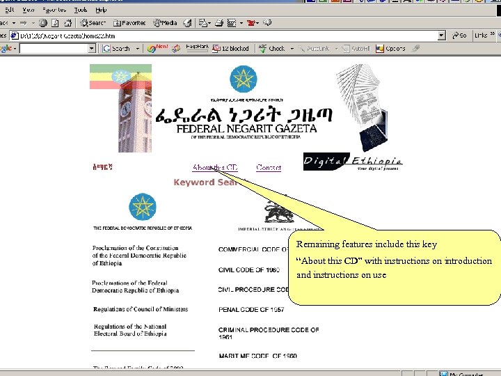 Remaining features include this key “About this CD” with instructions on introduction and instructions