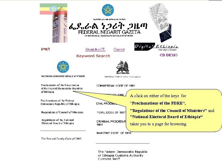 A click on either of the keys for 